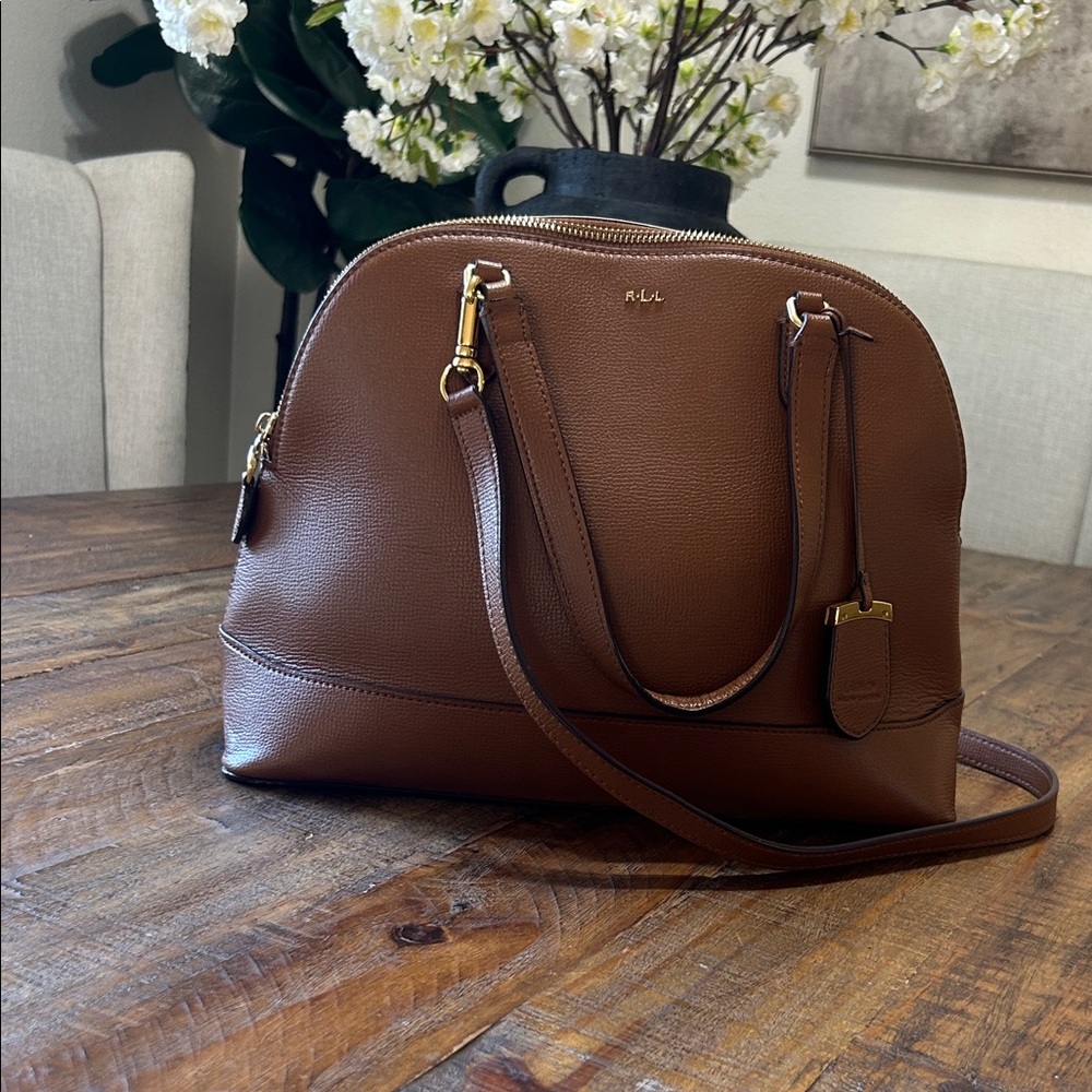 Ralph Lauren Tan Leather Shoulder Bag